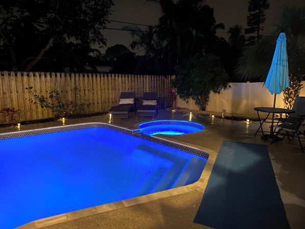 Outdoor pool, a heated pool