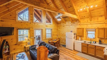 Smart TV, fireplace, video games, books