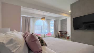 Premium bedding, pillow-top beds, in-room safe, individually decorated