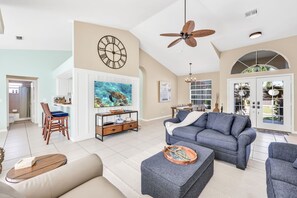 Smart TV, DVD player, books