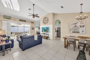 Smart TV, DVD player, books