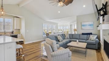 TV, fireplace, DVD player
