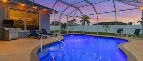A heated pool