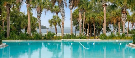 A heated pool