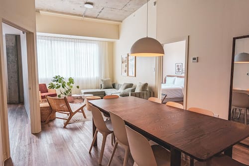 Premium Apartment | Living area | 55-inch flat-screen TV with digital channels, streaming services