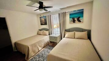 2 bedrooms, iron/ironing board, WiFi, bed sheets