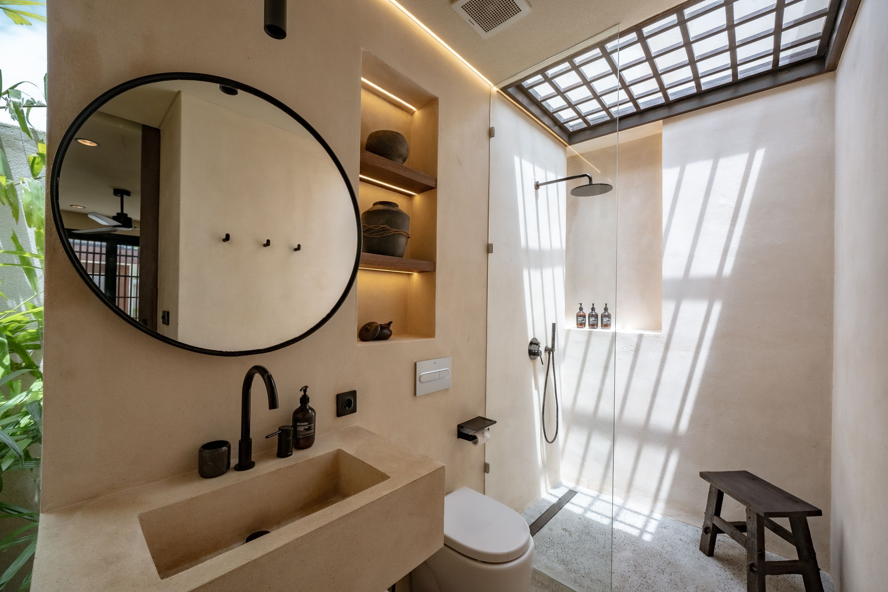 Vila, 2 kamar tidur, patio, pemandangan kolam renang | Kamar mandi | Shower, perlengkapan mandi gratis, pengering rambut, dan handuk