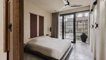 Vila, 2 kamar tidur, patio, pemandangan kolam renang | 2 kamar tidur, seprai katun Mesir, seprai premium, dan brankas