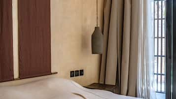 Villa, 2 Bedrooms, Patio, Pool View | 2 bedrooms, Egyptian cotton sheets, premium bedding, in-room safe