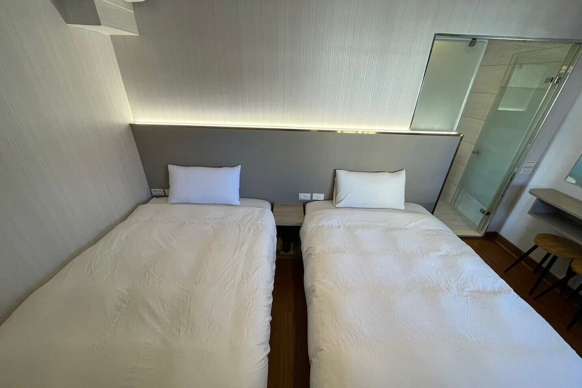 Habitación estándar con 2 camas individuales, varias camas | Wifi gratis y ropa de cama