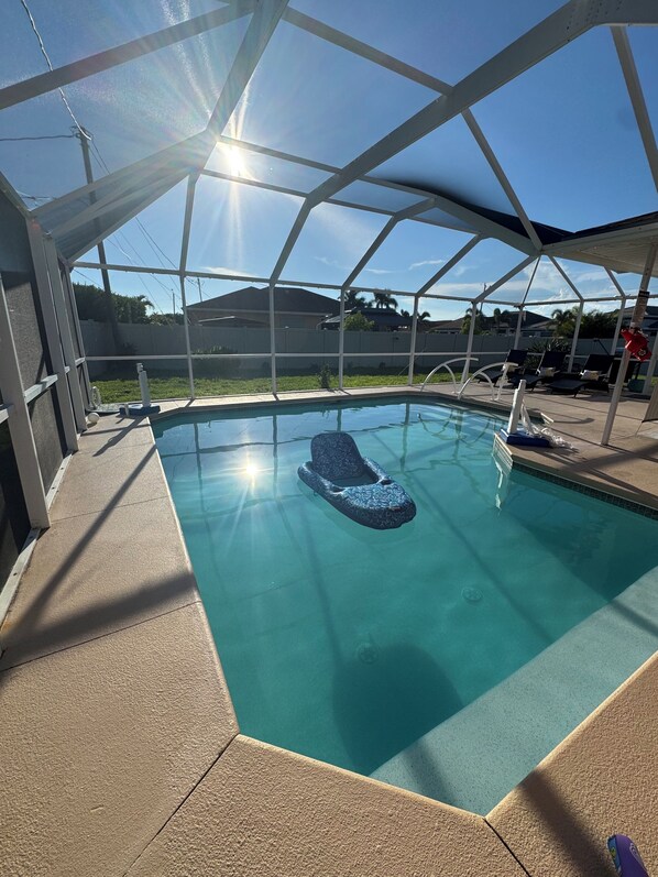 Outdoor pool, a heated pool