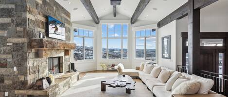 テレビ、暖炉、卓球台、ステレオ