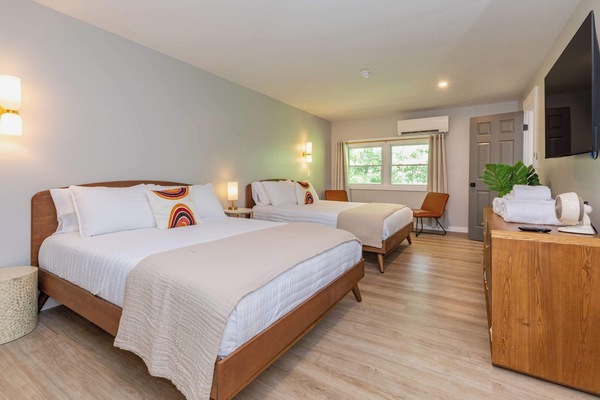 Two queen beds in primary room