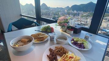 Free daily self-service breakfast