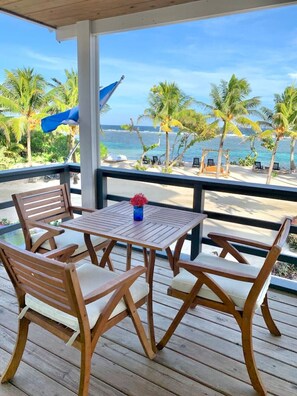 Deluxe Villa, Kitchen, Ocean View | Terrace/patio - Curacion Beach Resort  (Brick Bay)
