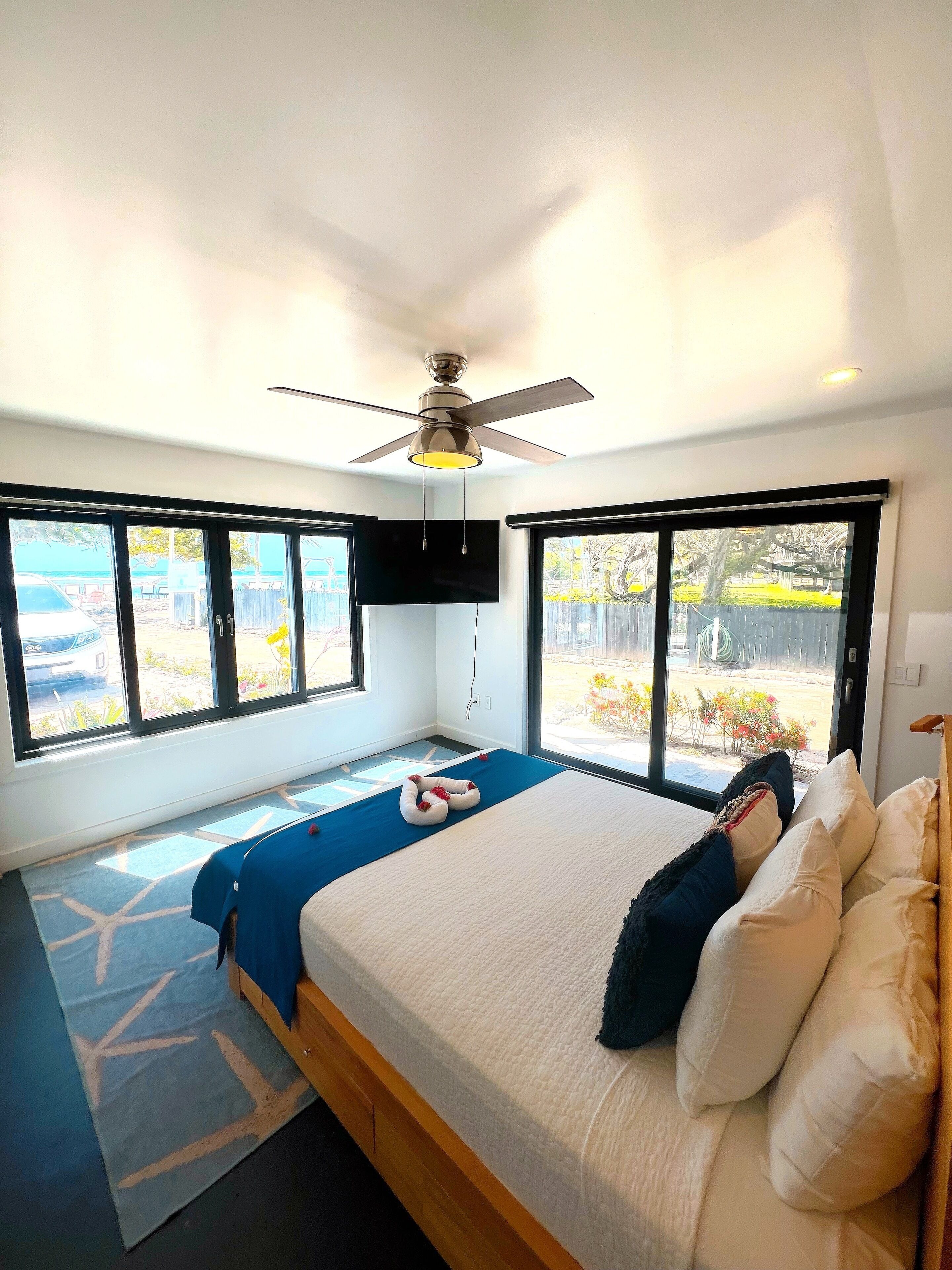 Vila Mewah, Hewan Peliharaan Diizinkan, pemandangan samudra | Seprai premium, brankas, tirai kedap cahaya, dan setrika/meja setrika