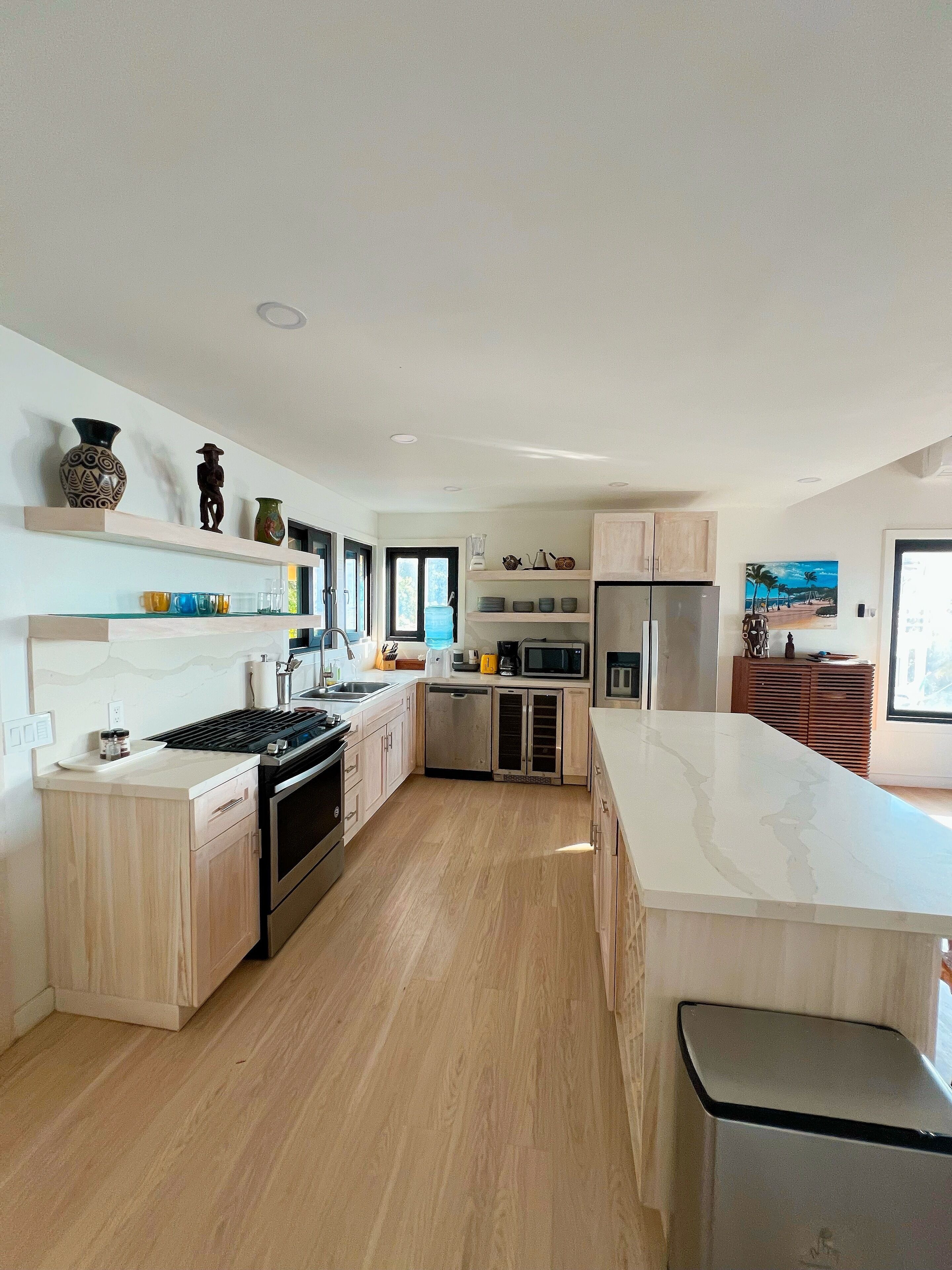 디럭스 빌라, 침실 3개, 바다 전망 | 전용 주방 | 전자레인지, 토스터, 조리 도구/접시/주방 기구, 냉동고