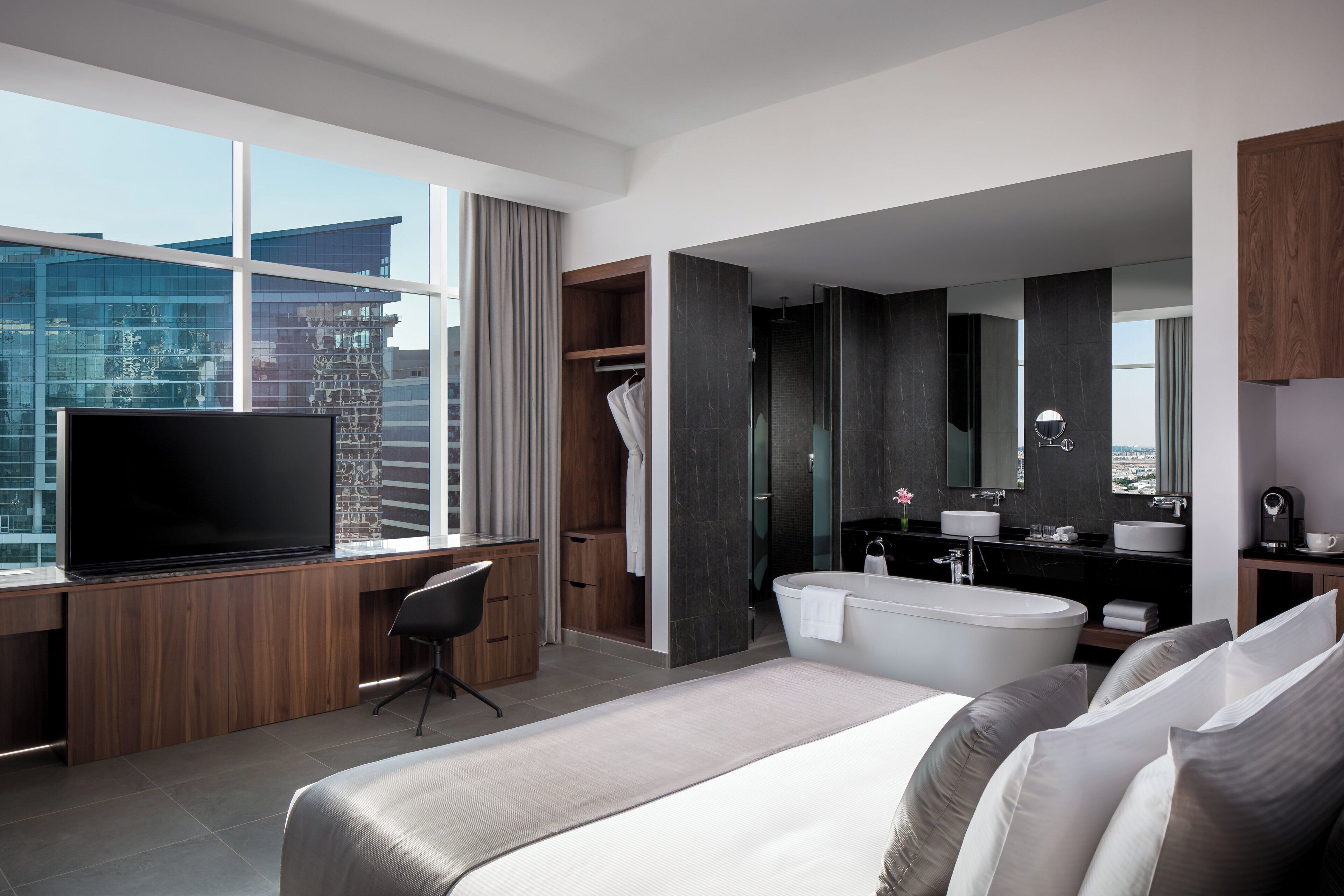 In-room safe, desk, blackout curtains, soundproofing