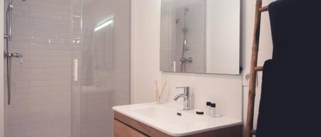 Shower, hair dryer