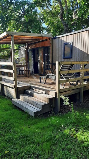Terrace/patio - Mobil Home 6 persons in Camping 5* Biscarrosse (Biscarrosse)