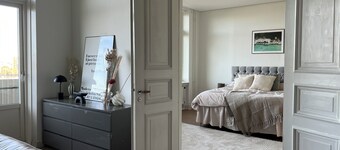 Central Design Apartment - Near Ullevi and Heden with Balcony