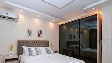 Familienapartment, Gartenblick | Zimmersafe, Bügeleisen/Bügelbrett, kostenloses WLAN