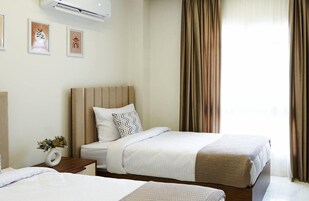 Apartemen Mewah, pemandangan kota | Brankas dan dilengkapi dengan perabotan berbeda-beda