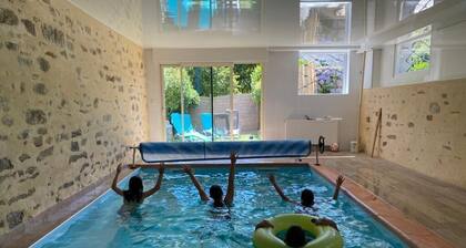 La Villa du Cap - piscine intérieure  - billard