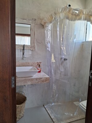 Een douche, zeep
