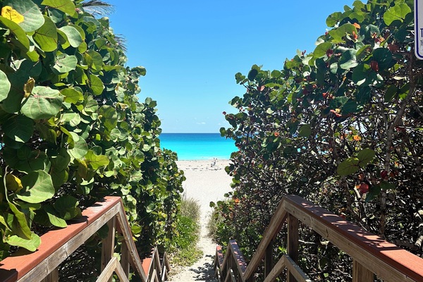 Beach nearby, sun loungers, beach towels