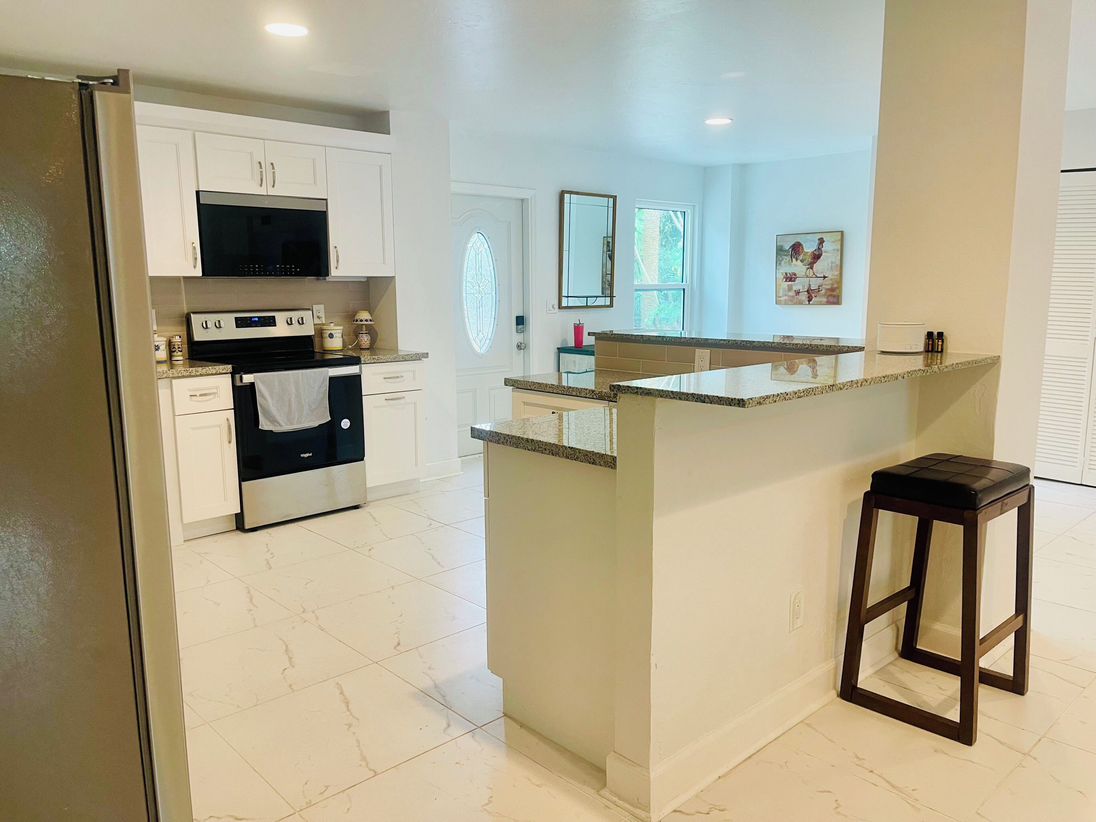 Microwave, oven, stovetop, dishwasher