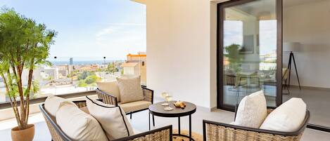 Apartemen, 3 kamar tidur, balkon, pemandangan kota | Balkon