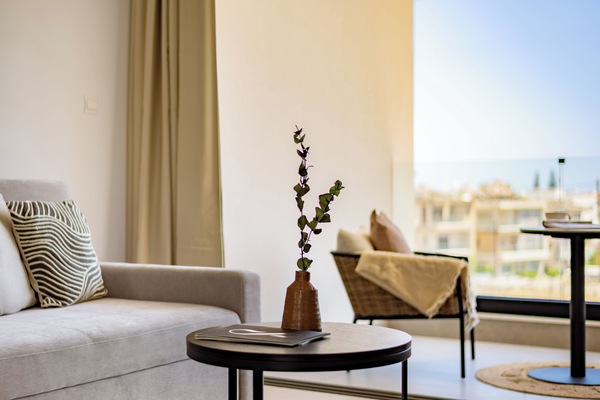 Departamento, 1 habitación, balcón, vista a la ciudad | Sala de estar