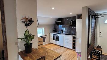 Kylskåp, mikrovågsugn, ugn och spishäll