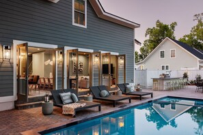 Outdoor pool, a heated pool - 14BR Compound | Private Seasonal Heated Pools (Savannah)