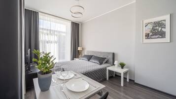 Skrivebord, strykejern/-brett, wi-fi og sengetøy