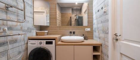 Hair dryer, towels