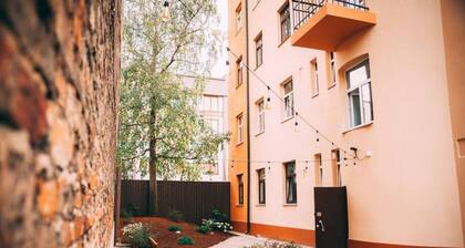 Pernavas loft-style residence with free parking