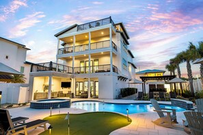 A heated pool