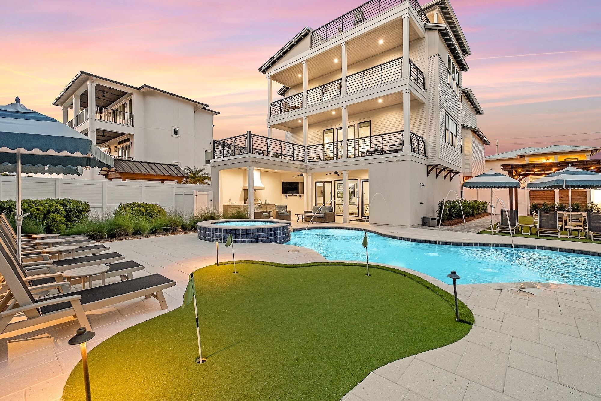 A heated pool