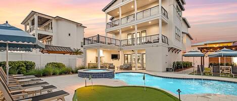A heated pool