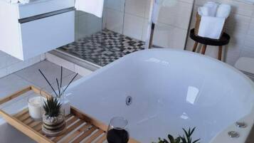 Villa, 2 Bedrooms, Smoking, Private Pool | Bathroom | Bathrobes