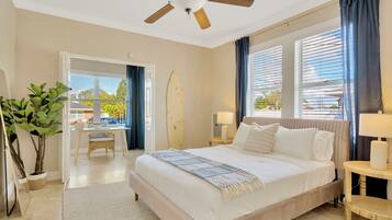 5 soveværelser, skrivebord, strygejern/strygebræt, weekendseng