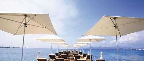 Outdoor banquet area