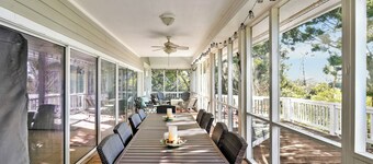 Resting Beach Face! 5BR estate on Golf Course w/3Decks, 2Fireplaces & Sundeck