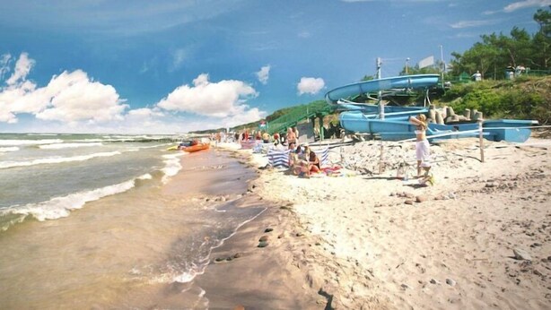 Vlak bij het strand