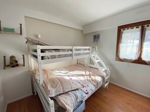1 bedroom, travel crib, WiFi, bed sheets