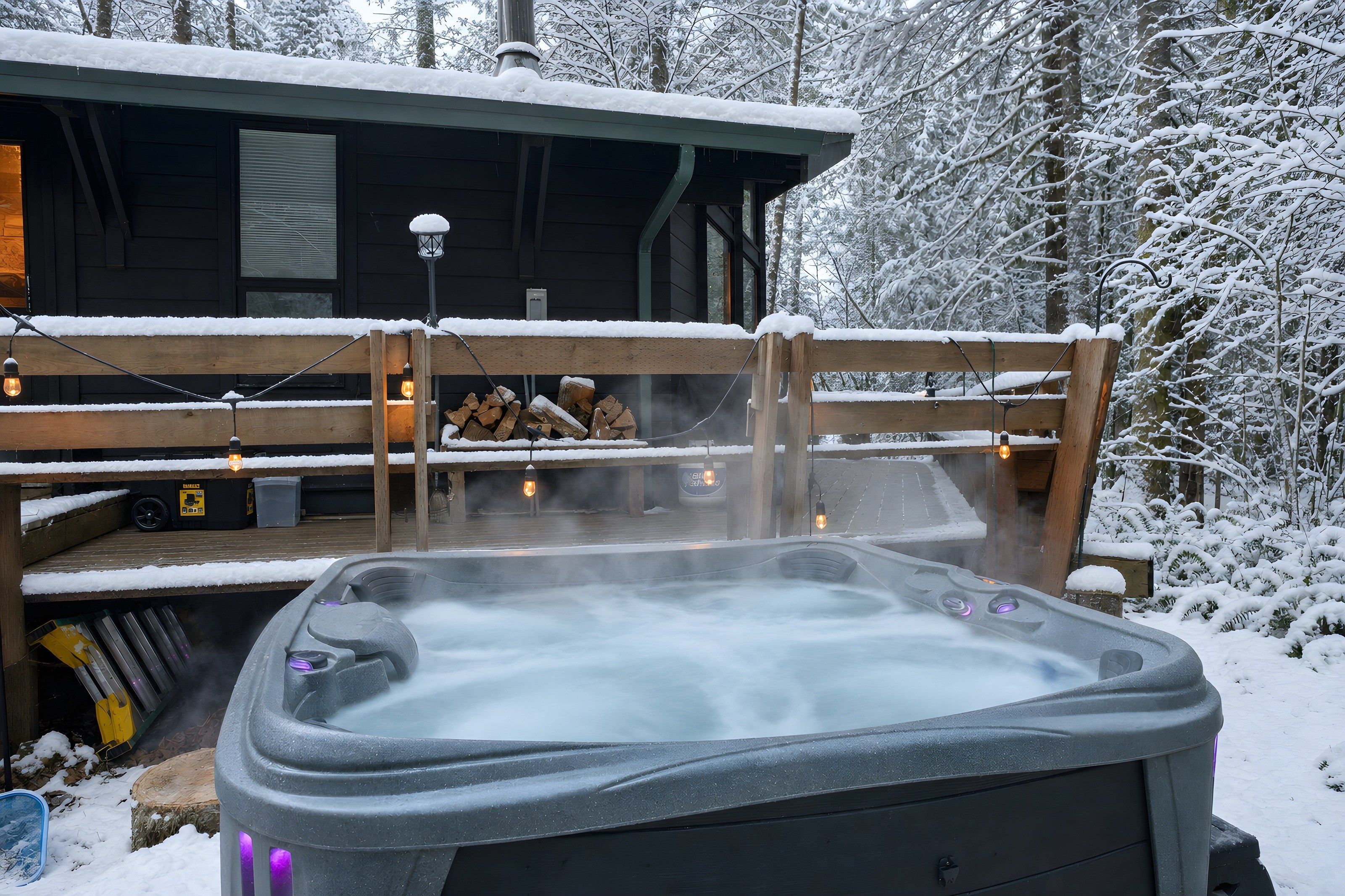 Outdoor spa tub