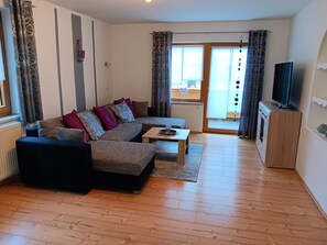 TV, DVD player, books
