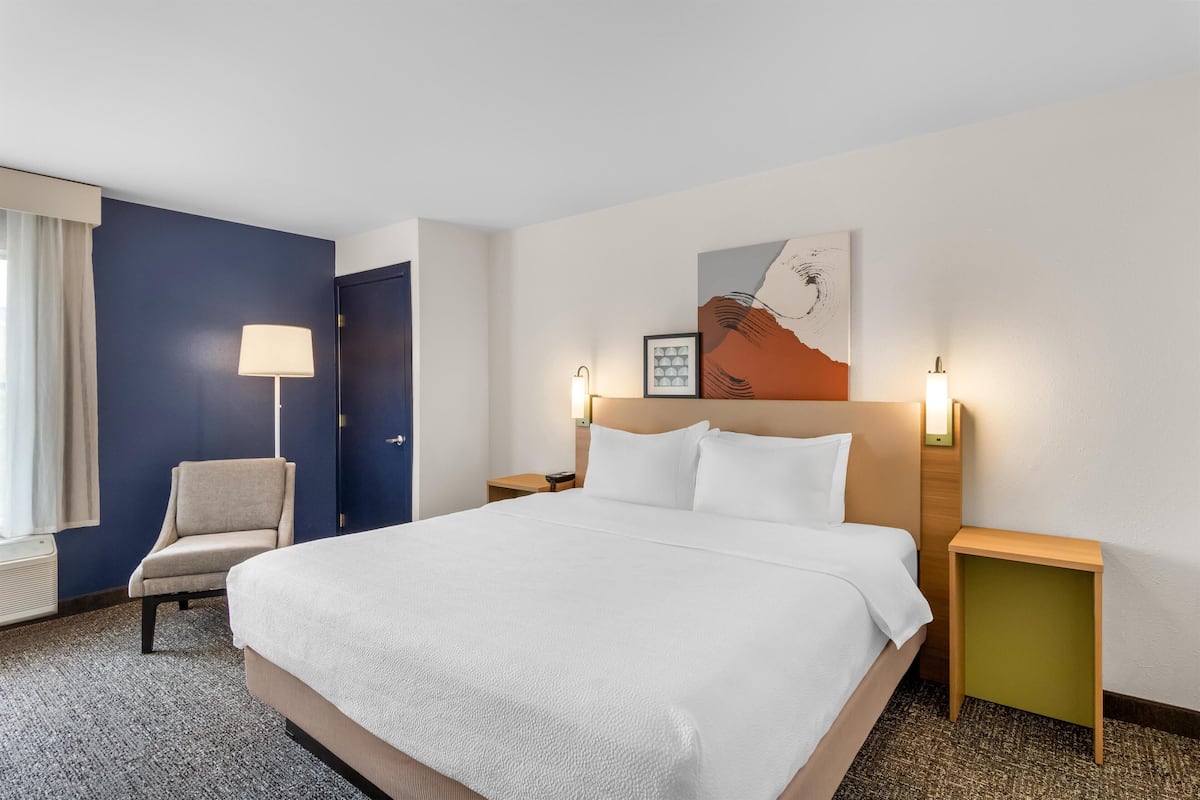 Room, 1 King Bed | Iron/ironing board, WiFi (free)